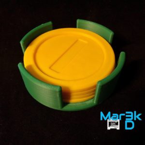 Mario Coin Coaster Set | Super Mario Bros™ | Nintendo™ | 3D Printed