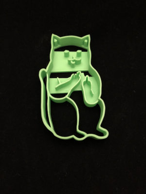 Middle Finger Cat | Cookie Cutter | Fondant | Flipping the Bird | Mature | Funny | Baking