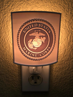 Salute to Military Service Custom 3D Printed Lithophane Nightlight | Marine Corps | Veteran | Devil Dog | Army | Navy | Man Cave