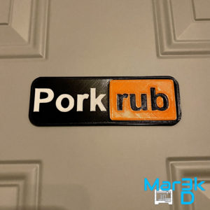 Porkrub Sign | Magnetic | Funny | BBQ | Smoking | 3D Printed - Image 3