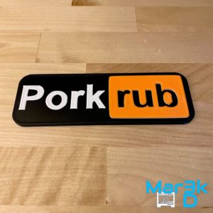 Porkrub Sign | Magnetic | Funny | BBQ | Smoking | 3D Printed - Image 2