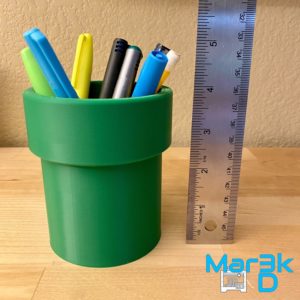 Warp Pipe Themed Pencil Cup | 3D Printed | Office | Mario Bros | Nintendo | Pen Cup - Image 2