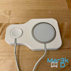 Apple Wireless Charging Dock | 3D Printed | Travel Dock | MagSafe Compatible | Apple Watch Charger